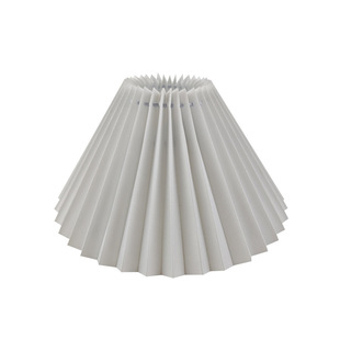 Fabric Pvc Pleated Lampshade Cross-Border Quality Table Lamp Floor Lampshade Ins Style Removable Kd Lampshade