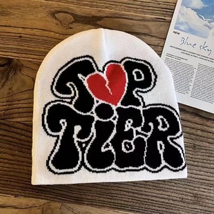 Cross-border Explosions Knitted Hat Hip-hop Letter mea Bean Hat Men's and Women's Street Winter Warm Jacquard Wool Hat