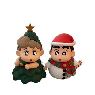 Рождественский Crayon Xiao New Blind Box ручной работы снеговика Xiao New Xiaokui мультфильм милый настольный стол куклы день рождения