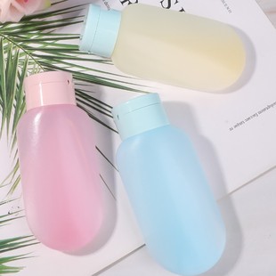 Factory exquisite sub-bottling 4-piece extrusion emulsion classification bottle 50ml travel hose inverted separation bottle