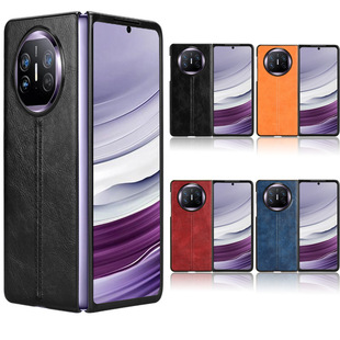 Applicable to Huawei Mate X5 left and right open mobile phone case folding protective cover car line cow pattern leather hard case