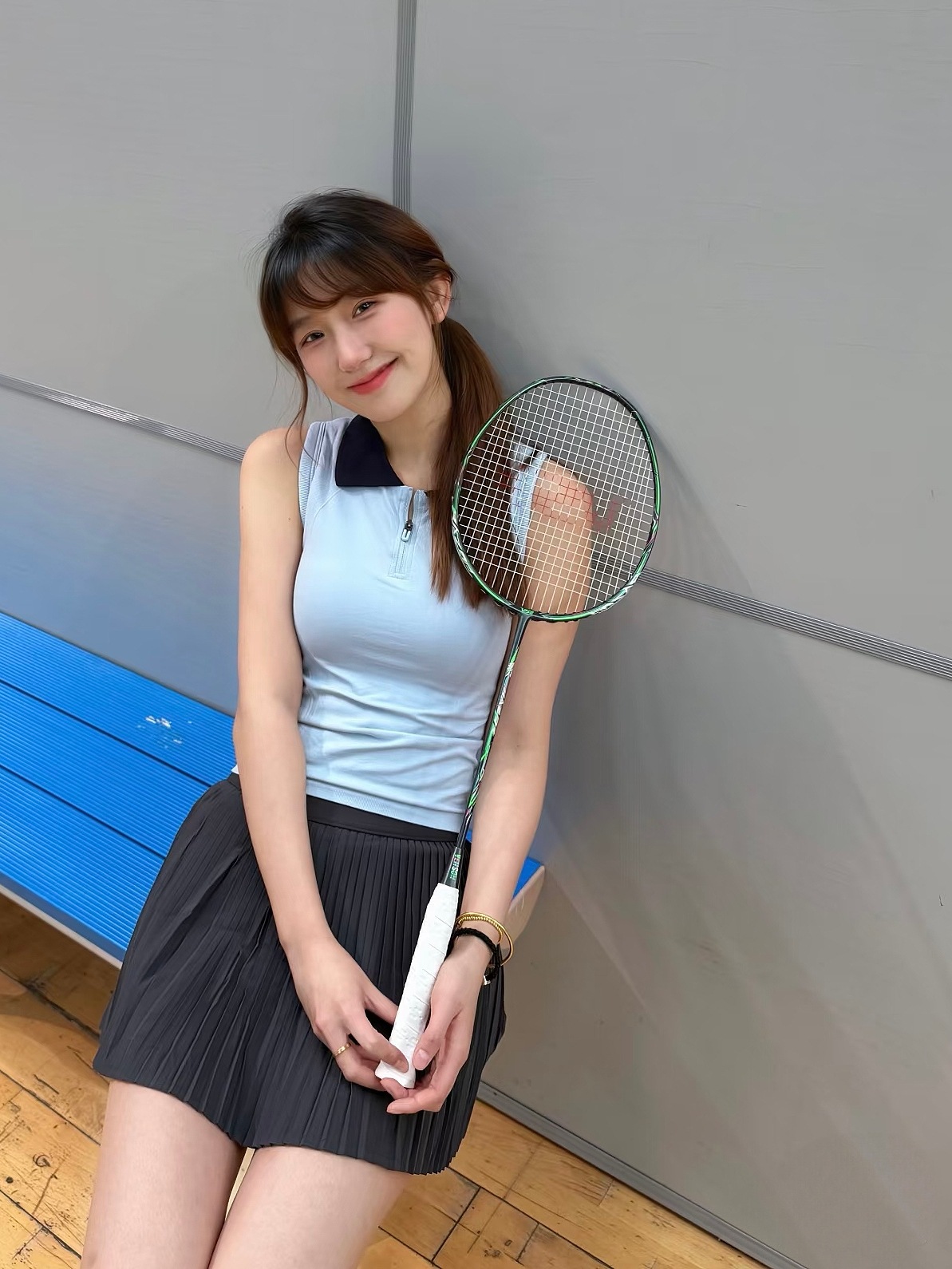 One-Piece Woven Polo Shirt, Tennis and Golf Sports Vest with Cup Pads, Quick-Drying and High-Elasticity