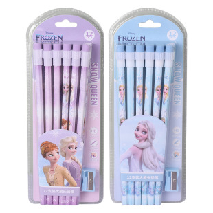 Disney genuine goods cartoon children's pencil student HB barrel with rubber head men and women learning pencil basswood material