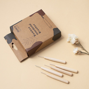 Cross-border special environmental protection interdental bamboo toothbrush orthodontic special toothbrush cylindrical handle soft bristle interdental brush interdental brush