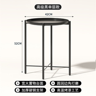 Small Tea Table Movable Sofa Side Table Bedside Storage Rack Table Mini Bedside Cart Mahjong Table with Wheels Tea