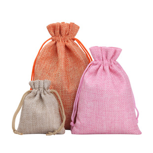 Cross-border hot jewelry jewelry storage Christmas gift bag sachet sachet drawstring bag imitation linen bag