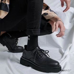 Summer Men's Shoes Business New Non-slip Leather Shoes 2025 Black Casual British Dress Wedding Big Head Men's Linxin