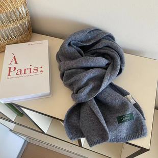 2024 New Korean Style All-match Scarf White Ins Style Soft Knitted Warm Couple Scarf Student