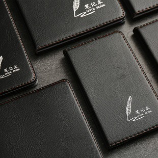 Office Business Leather Book Phone Book Portable Notebook Printed logo Handbook Notepad
