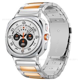 Применимо для Samsung Watch7 ultra из нержавеющей стали ремешок Galaxy watch47 mm металлический ремешок для часов