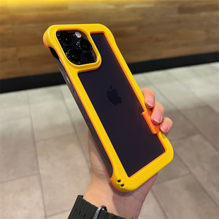 Hollow mobile phone case without frame for Apple 16 Promax15 frame without back silicone 16PRO large hole shell