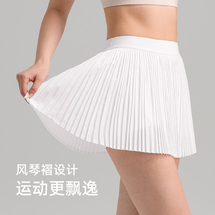 Yoga Tennis Skirt Women's Summer Anti-walking Running Skirt Solid Color Golf Yoga Fitness Pleated Skirt
