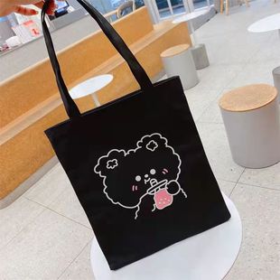Canvas bag female student Korean style large capacity simple shoulder bag handbag female bag tutorial bag wholesale