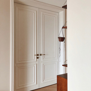 Tidal Custom Solid Wood Paint Door French White Environmental Protection Bedroom Inner Room Door Opposition Door Entry Door European and American Style