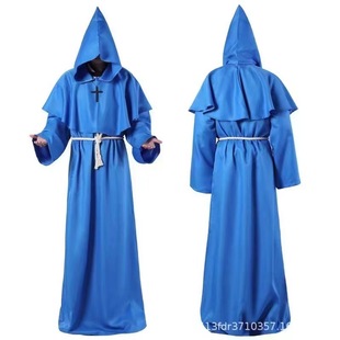 Halloween Costume Medieval Monk's Robe Monk's Costume Priest's COSPLAY Costume Cloak