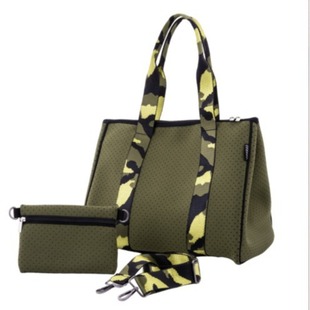 Customized Large Capacity Travel Pouch Handbag Casual Mommy Bun Mother Shopping Bag Punching Beach Bag