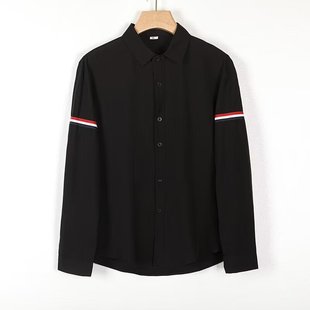New Business Casual Retro Shirt Men's Summer Hong Kong Style Light Mature Style Shirt Loose Contrast Color Design Sense Top