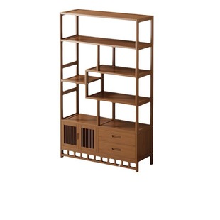 Tea Set Display Cabinet Antique Rack Partition Rack Book Rack Storage Rack Solid Wood Ornaments Rack Chinese Tea Rack Duobao Pavilion