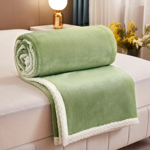 2022 new warm padded double-sided lamb blanket flannel blanket milk velvet blanket a generation of hair