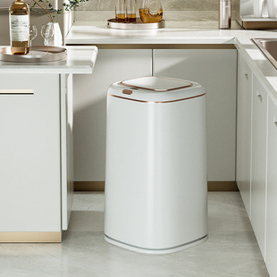 Home Smart Inductive Trash Bin Kitchen Bedroom Living Room Contact-free Large Capacity Trash Bin Trash Bin