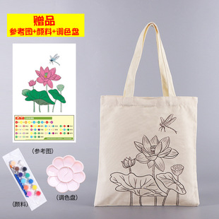 Spot children's DIY graffiti canvas bag creative cartoon handbag stall supply hand-painted shoulder bag wholesale