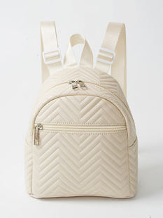 Cross-border Hot Sale Mini Women's Backpack 2024 New Multicolor Printed Wave Embroidered Colorful Belt Backpack