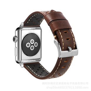 Новый стиль подходит для Apple кожаный ремешок с полым ретро сумасшедший конь AppleiWatch789 ремешок для европейских и американских трансграничных