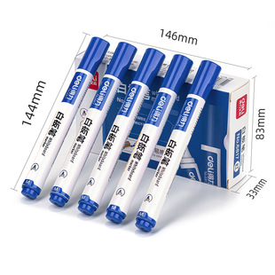 Deli whiteboard pen erasable ink children thick head large capacity marker for teachers red black wholesale