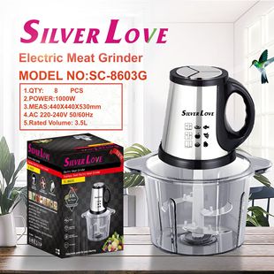 Foreign Trade Export Household 3.5L Glass Bowl Meat Grinder Multi-Function Cooking Machine 1000W High Power 5425 Motor