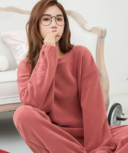 Spot Warp Knitted Spandex Fleece Autumn and Winter Home Clothing Ollie Fleece Composite Lined Warm Particulate Fleece