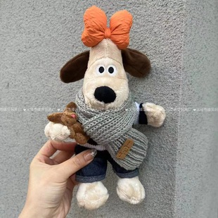 in stock Sweater Scarf Leader Dog Toy Mobile Phone Back Clip Crossbody Chain Lanyard Plush Doll Fashionable Dog Repair Doll
