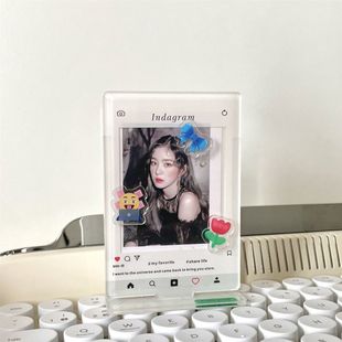 ins Creative Porozoic Photo Acrylic Photo Frame Porozoic 3-inch Photo Aidou Small Card Display Brand Doudou