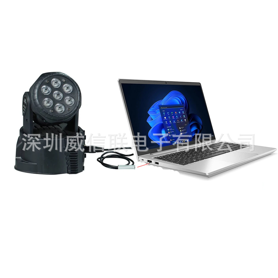 USB dan DMX512 adapterga o'tkazuvchi stol kontrolli sahna chiroqlari uchun