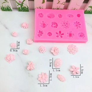 14 шт. Маленький цветок Моделирование серии силиконовая форма ручной работы DIY ароматерапия украшение свечи помадка торт шоколадная форма