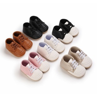 Spring and Autumn 0-1 years old male and female baby 3-6-12 months seven or eight months baby soft rubber sole non-slip anti-slip toddler shoes