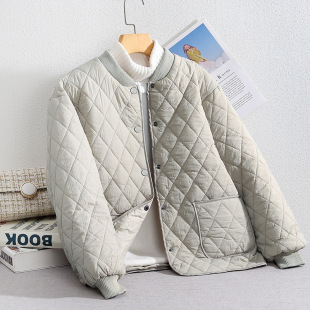 2024 new down cotton-padded jacket women's autumn and winter Korean version of loose thick short cotton-padded jacket long sleeve plus size warm coat