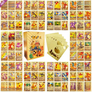 Pikachu Card Baokemeng Card Gold Foil Card 55 Pokemon Card Wholesale and Retail