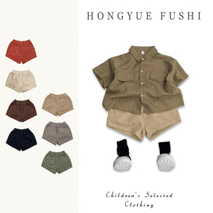 Pure Cotton Children's Shorts 2024 Summer New Korean Style Baby Boys and Girls Candy-colored Shorts Casual Trendy Children's Pants
