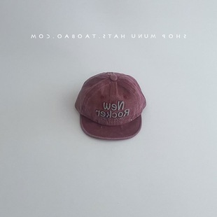 Baby hat spring and summer washed Denim cap foreign style Korean soft eaves baseball cap baby sun hat tide