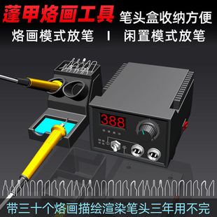 Peng Jia professional temperature adjustment pyrography machine wood board pyrography gourd tool suit hot stamping machine electric iron brush hot head