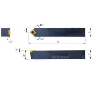 Excircle CNC cutter bar SCMCN2525M09 acute angle