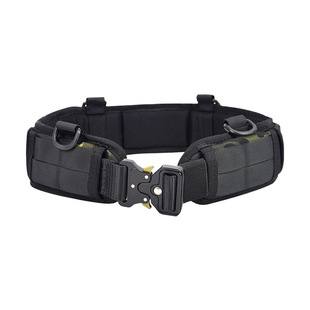 Factory direct outdoor tactical belt CS waist belt accessory small bag black nylon metal buckle belt camouflage