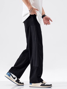 Korean Style Niche Dosing Casual Pants Men's Spring and Autumn 2024 New Loose Straight Pants Wide Leg Sports Trousers