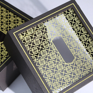 Ancient French gold inheritance bracelet box text play bracelet box hollow Jade packaging box jewelry box storage pendant necklace box