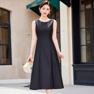 YQ935 Elegant Sleeveless dress Women's 2024 Fall/Winter All-match Professional Mid-length Vest Waist Slimming Skirt