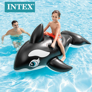 Original genuine goods children's water inflatable floating row Adult Net red floating bed whale shark animal mount
