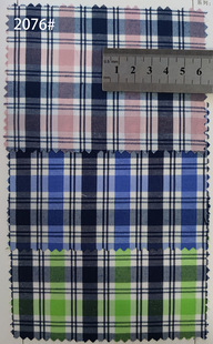 Polyester Cotton Yarn-dyed Plaid Cloth Shirt Fabric New Shorts Beach Pants Plaid Fabric Yarn-dyed Cloth Plaid Shirt Cloth