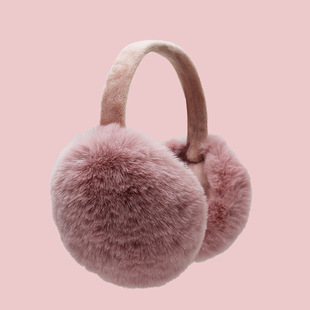 Winter Ear Warming Earmguard Women's Ear Bag Foldable Memory Skeleton Imitation Rabbit Hair Cold-proof Plush Warm Earmguard