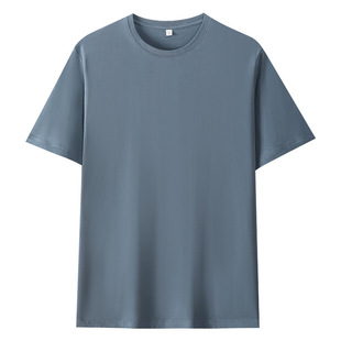 180g Crewneck T-shirt Men's and Women's Solid Color Loose Comfortable Joker Base Shirt T-shirt Custom Printable logo