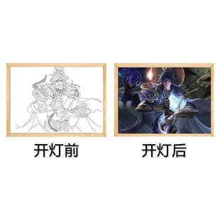 ins style three-dimensional light painting King Li Xinyao si Kong zhendian Wei Ma Chao peripheral 3d night light stall artifact